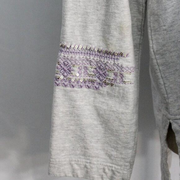 Style & Co Long Sleeve Yoga Hoodie Drawstring Embroidered Sequins Size S - Picture 9 of 9
